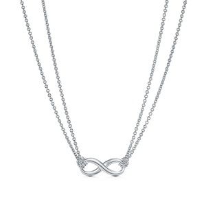 Tiffany silver infinity necklace